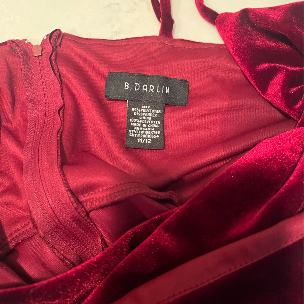 B Darlin- Red Velvet Dress - Picture 5 of 5